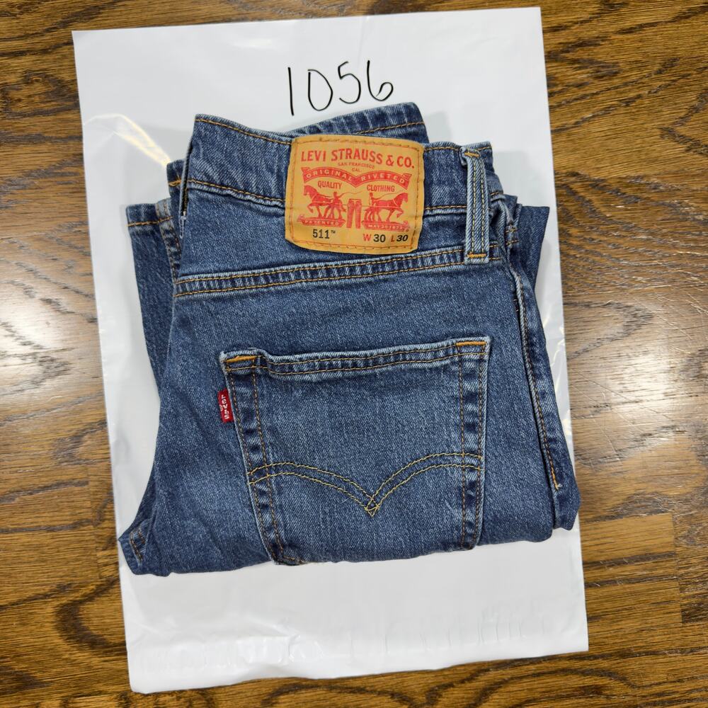 Levis 511 Slim Fit Jeans Mens 30x30 Blue Medium Wash Denim Pants 04511-6000 - Picture 8 of 11